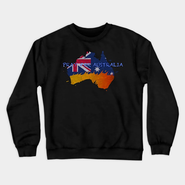 Pray for Australia Crewneck Sweatshirt by AlexandraHallPinner